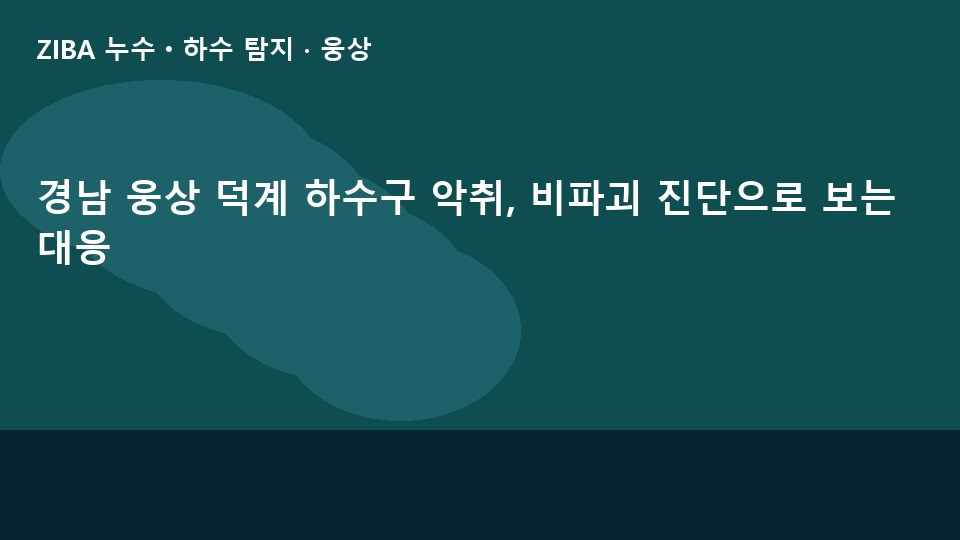 경남 웅상 덕계 하수구 악취, 비파괴 진단으로 보는 대응