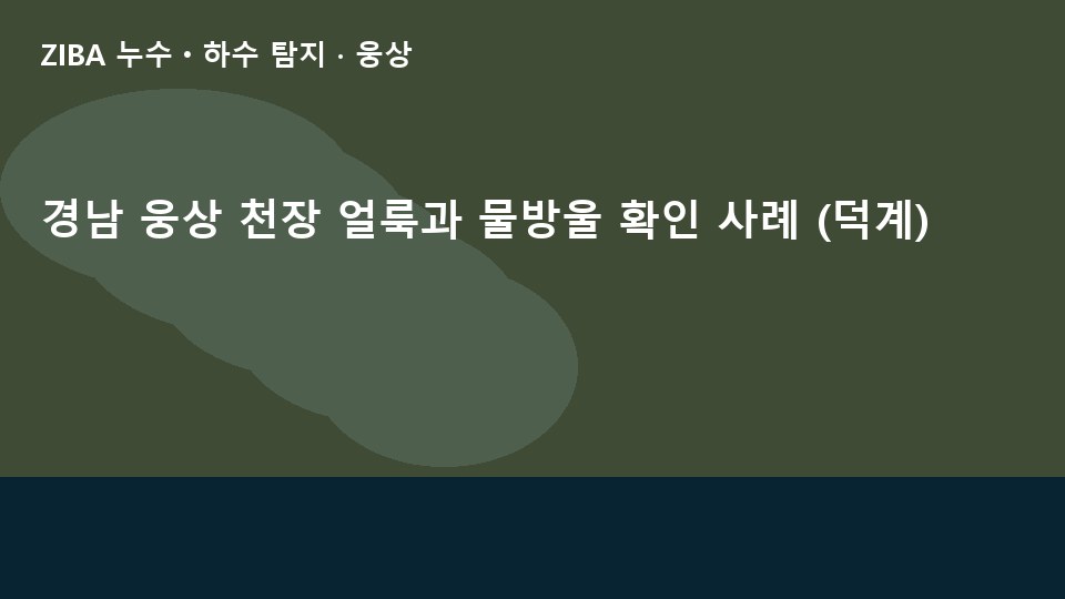 경남 웅상 천장 얼룩과 물방울 확인 사례 (덕계)